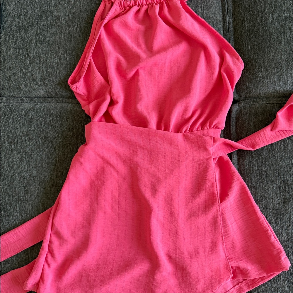 Vibrant Pink Halter Dress